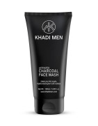 Khadi Men Activated Charcoal Face Wash, 100ml- Makes Your Skin Supple, Imparts Natural Glow & Skin Radiance